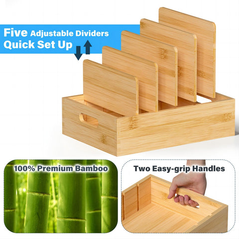 Kiasthome compact lid organizer for quick storage of plastic lids and containers.