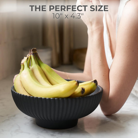 KIBAGA fruit bowl holds snacks for easy kitchen counter decor