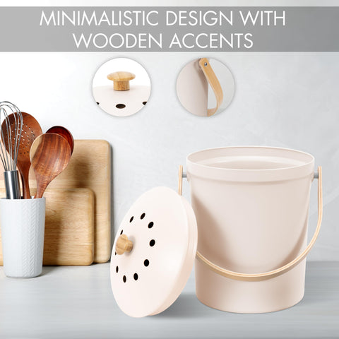 KIBAGA charcoal filter compartment helps reduce kitchen odors.