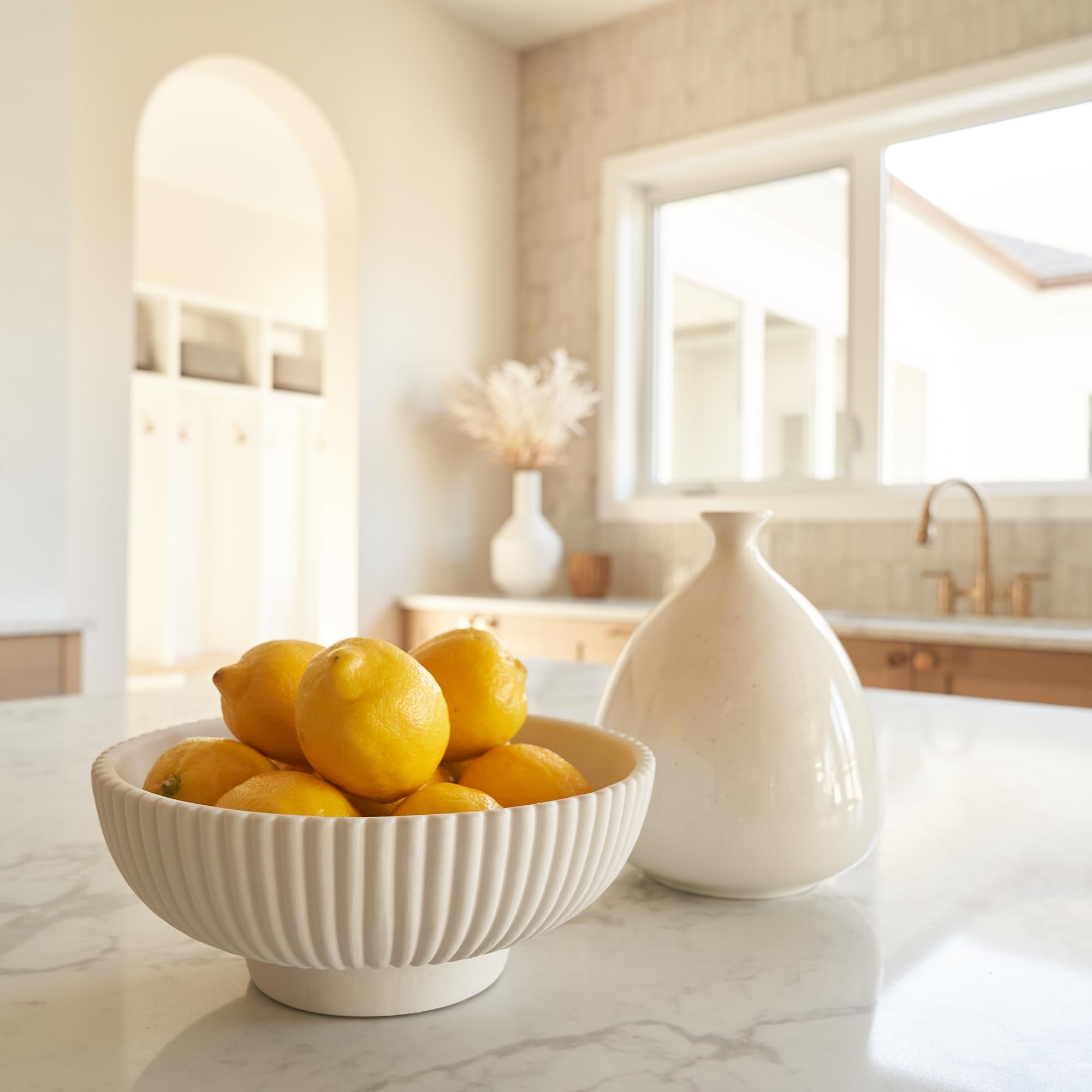 KIBAGA concrete bowl close-up texture reveals handcrafted character