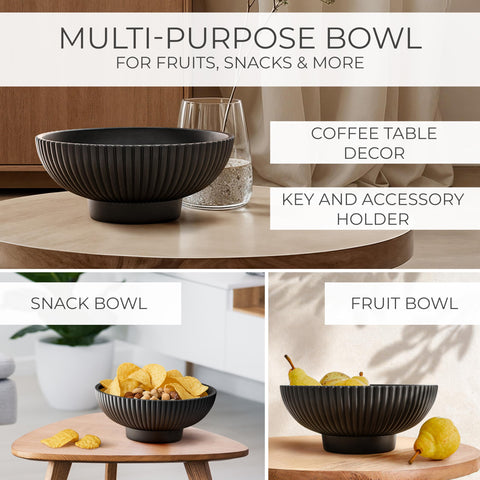 KIBAGA fruit bowl as table centerpiece with nearby fruit