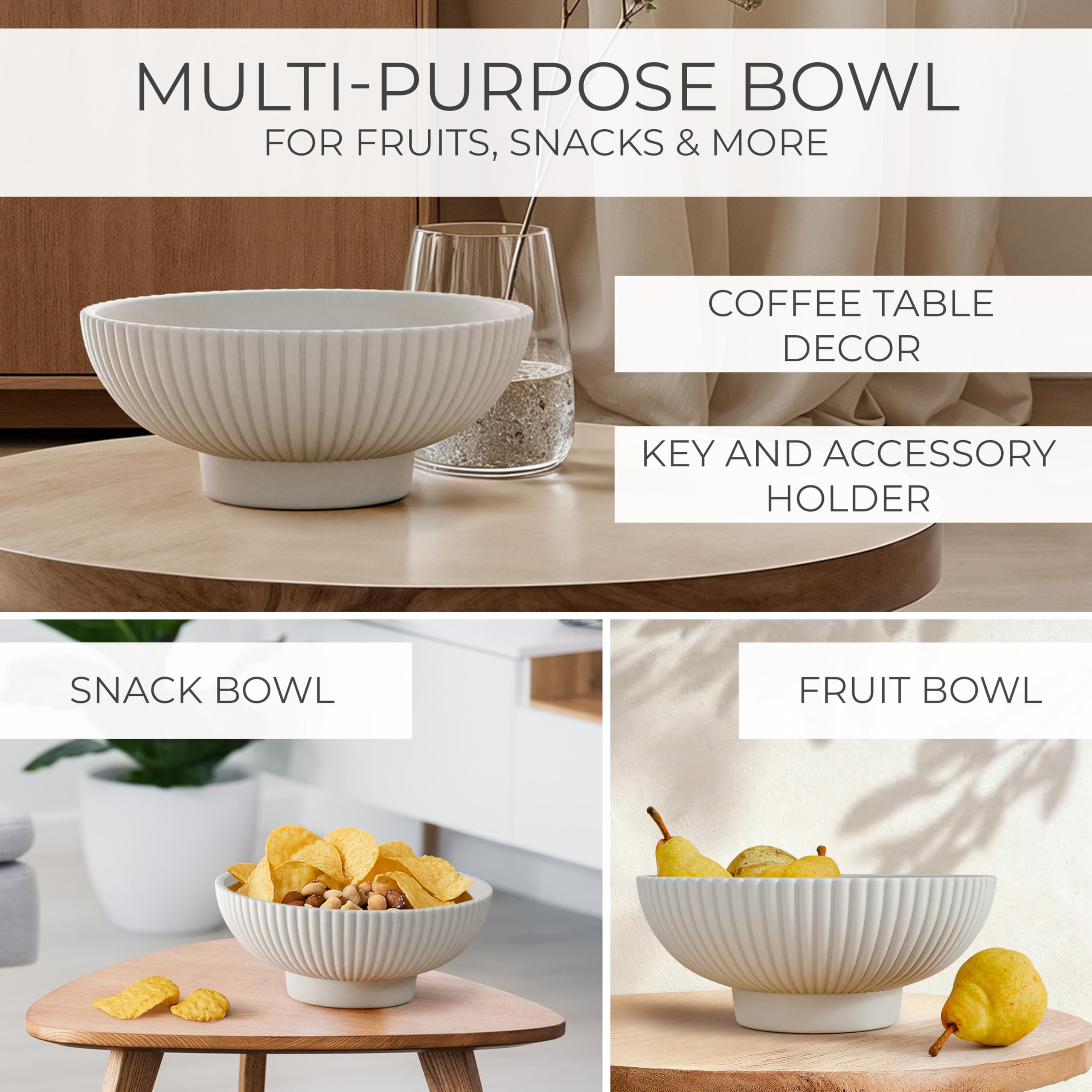 KIBAGA fruit bowl holding fruit and vegetables for chic styling