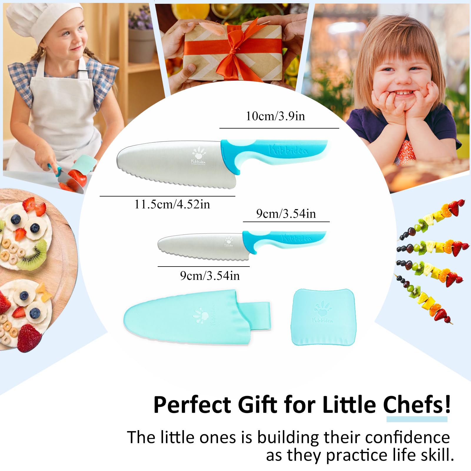 Kibbidea kids knife set supports early kitchen learning