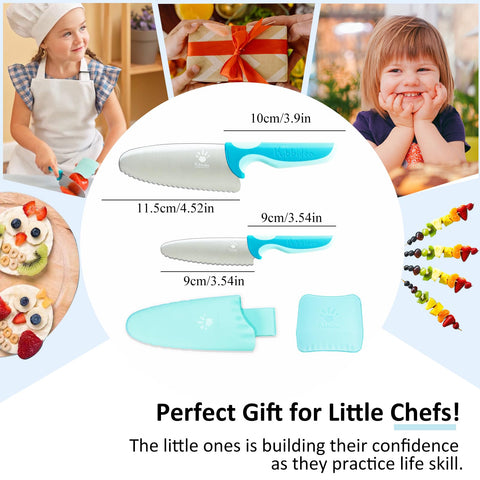 Kibbidea kids knife set supports early kitchen learning