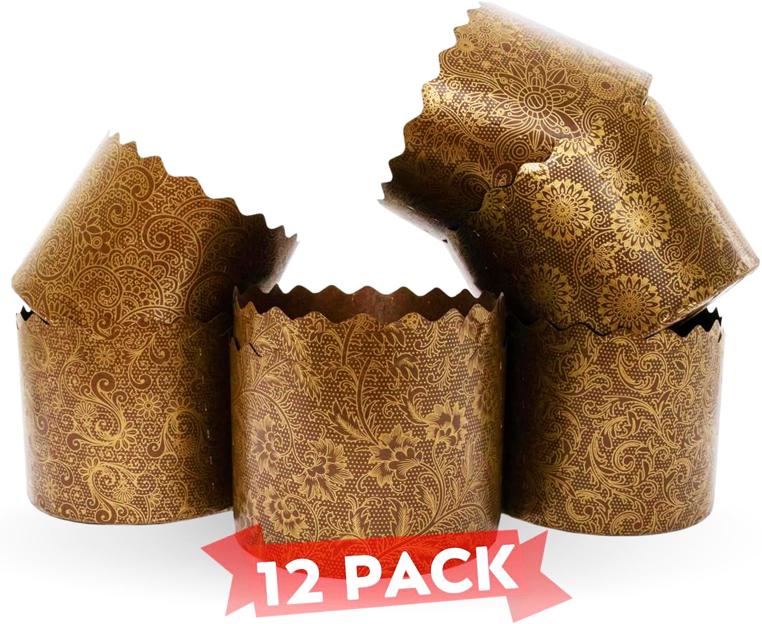 KIBS Group panettone paper molds design closeup highlights patterns and even heat distribution.