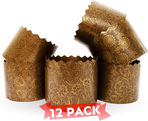KIBS Group panettone paper molds design closeup highlights patterns and even heat distribution.