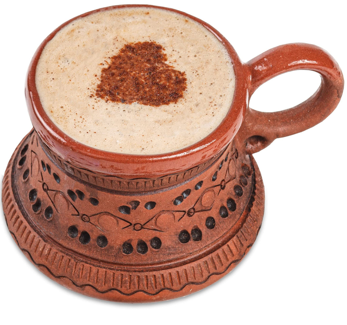KIBS Potbelly mug in blue, unglazed clay for cozy coffee moments.