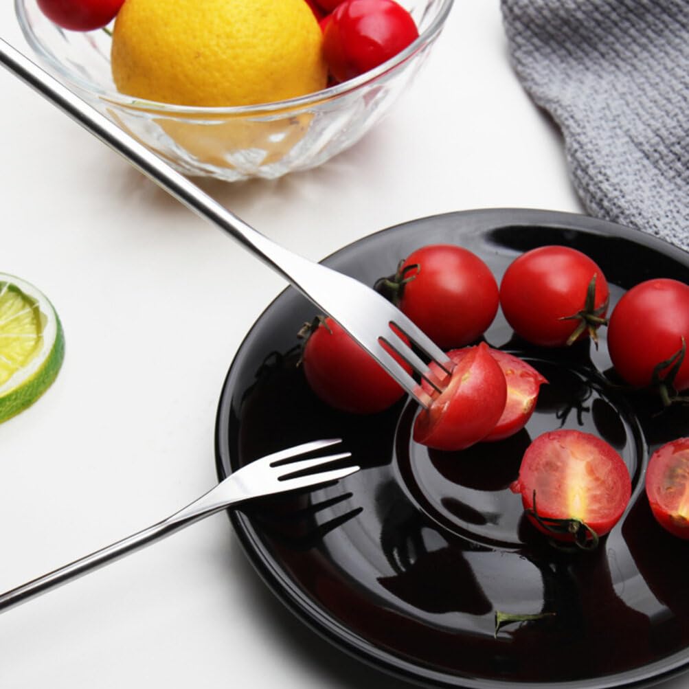 Kichvoe long-handle chocolate dipping forks offer safe distance during fondue.