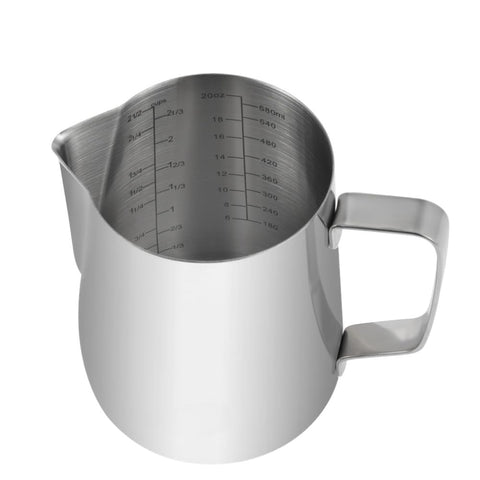 Kichwit stainless steel measuring cup with a sturdy handle for easy grip and precise measurement.