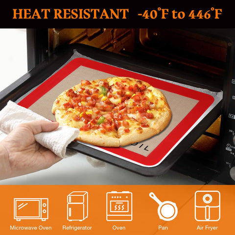 KICKOIL reinforced fiberglass-mesh mats stabilize the surface for durable, wrinkle-free baking.