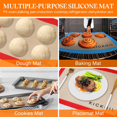 KICKOIL temperature-range mats tolerate temperatures from -40°F to 446°F for versatile cooking.