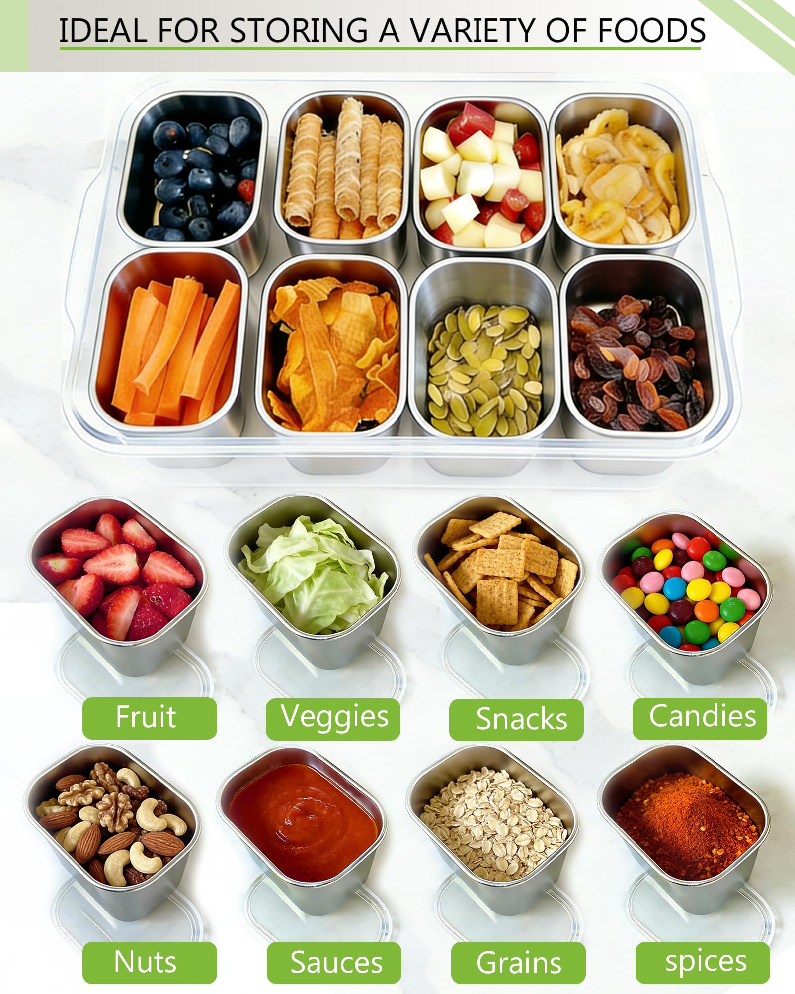 kidinit Snack tray fruit and veggie sections for healthy snacks