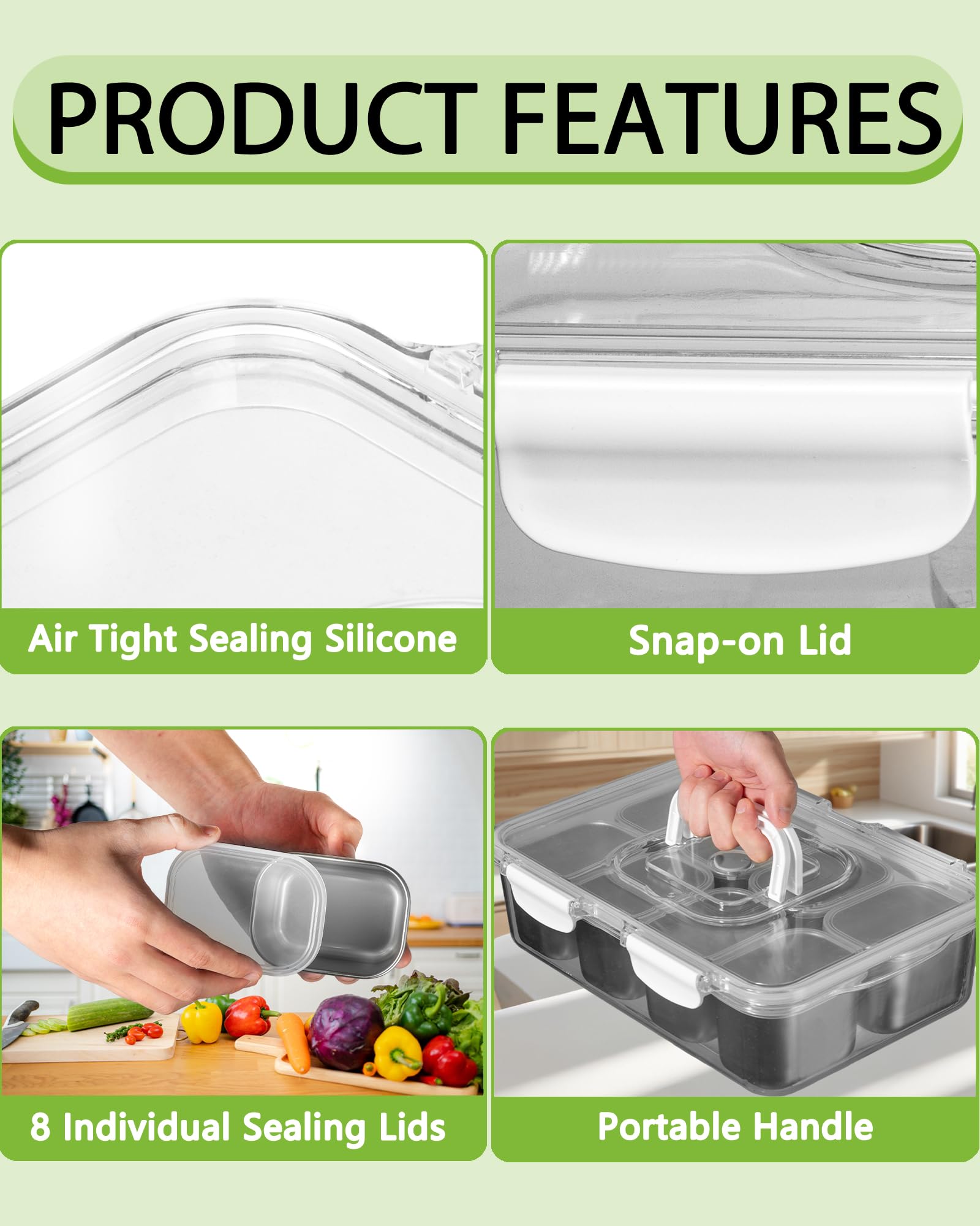 kidinit Stainless steel snack tray dishwasher safe for simple cleanup