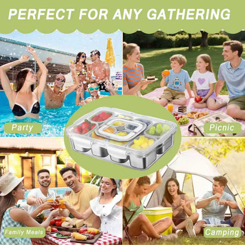 kidinit Versatile snack box serves as a mini serving platter for gatherings