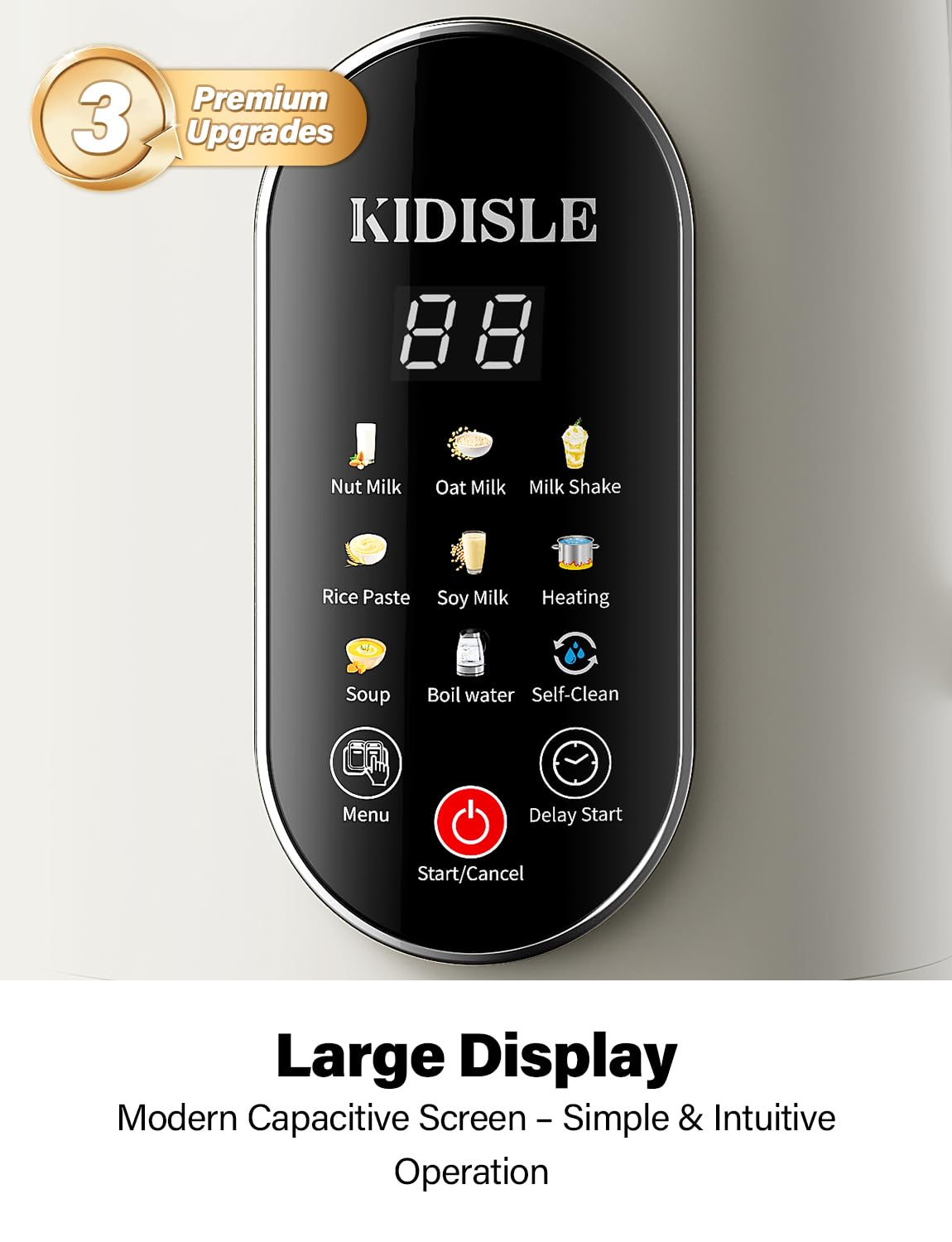 KIDISLE 51oz 10-in-1-icons image highlights milk, smoothies, soups options.