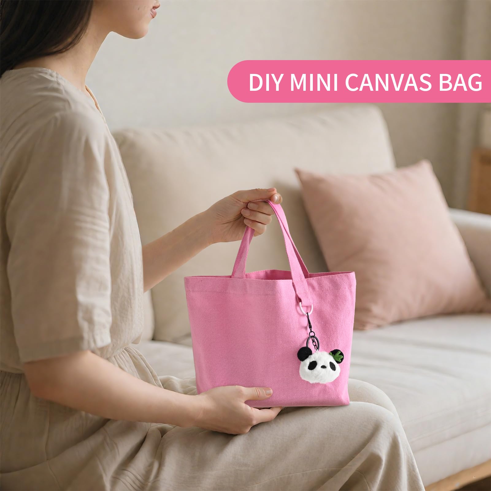 KIDJFGG sturdy-base tote maintains shape with a reinforced stitch design.