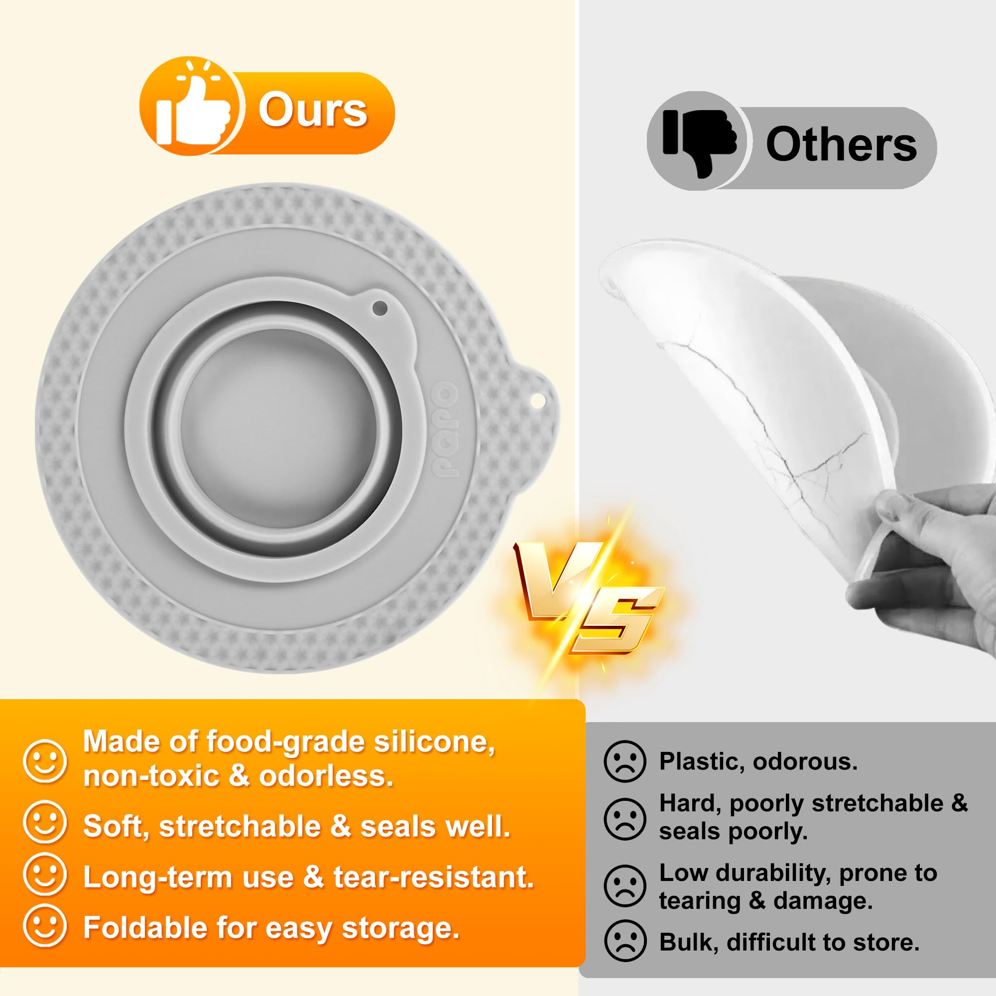 KIDOT foldable inner bowl provides a small container during prep