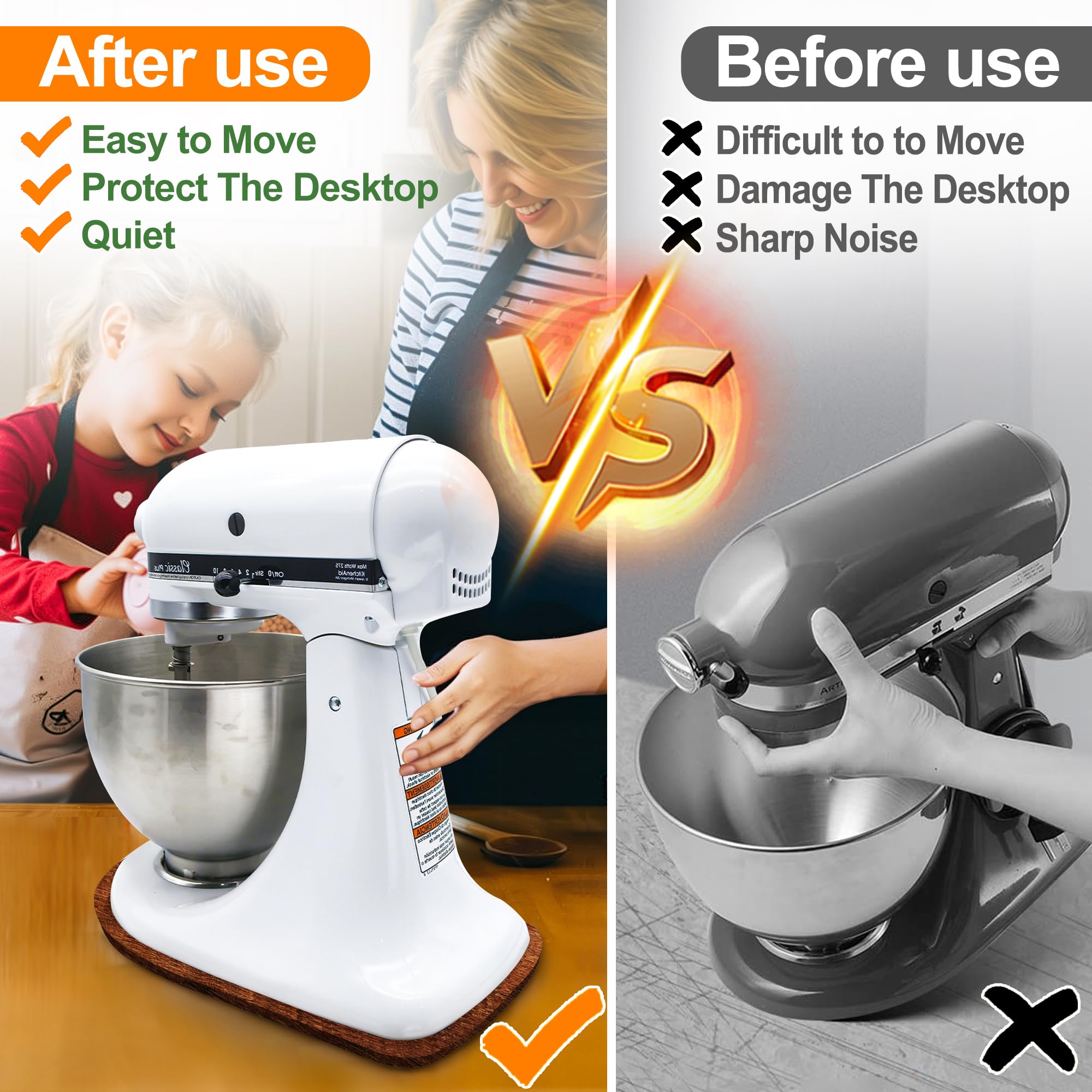 KIDOT wooden mixer slider shows smooth reach to the edge.