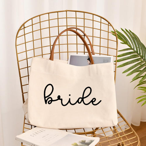 kifasyo Bride Tote Bag snap closure secures items during travel and events