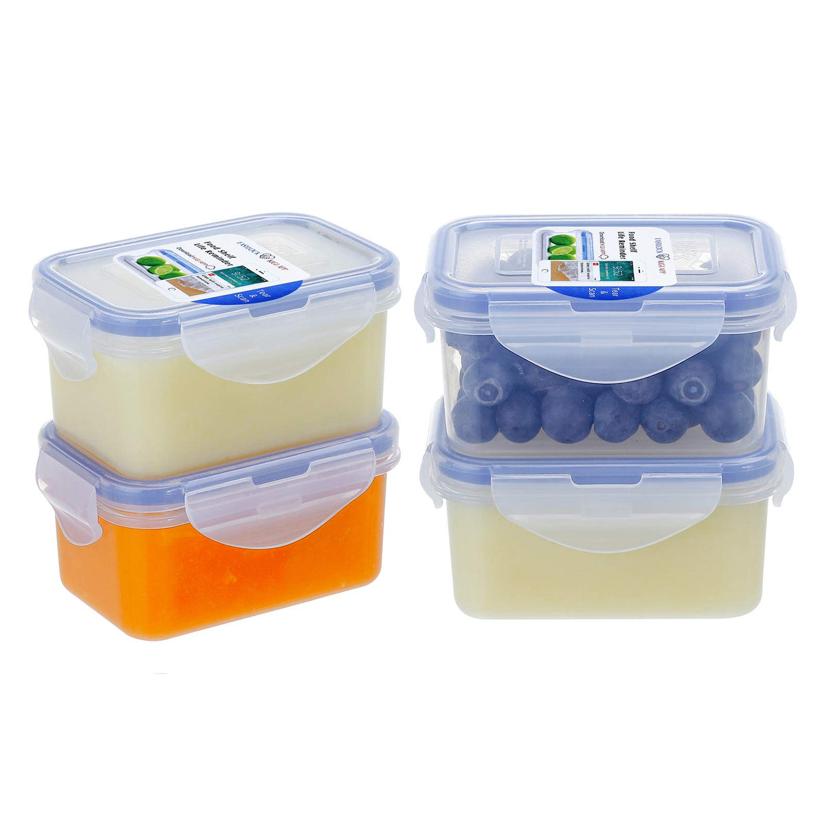KIGI 4-pack 6oz containers with lids for versatile on-the-go meals.