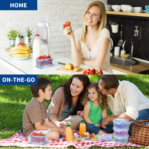 KIGI compact to-go container fits in bags and lunch boxes.