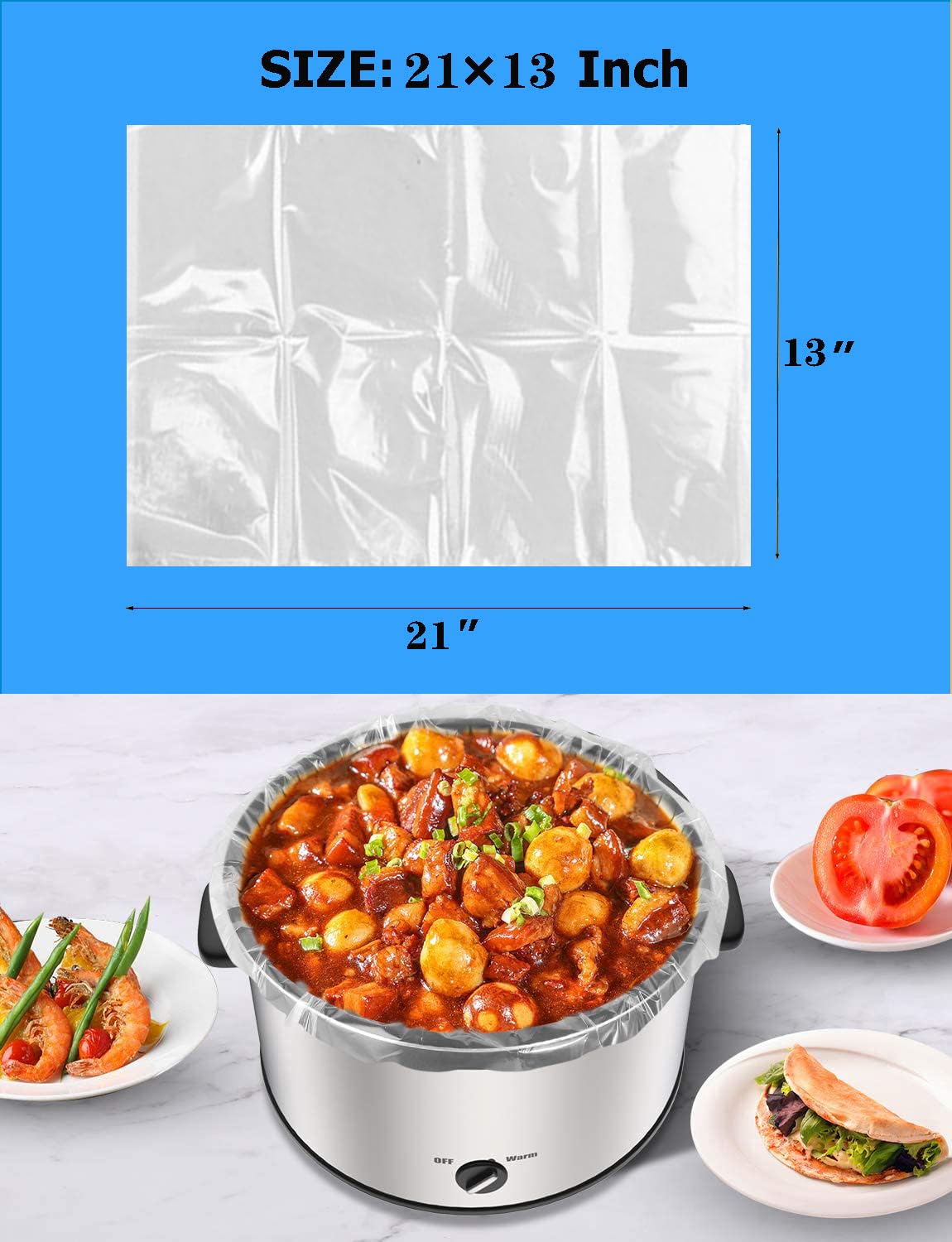 Kiginhans BPA-free slow cooker liner maintains flavor during cooking.