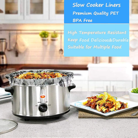 Kiginhans large pot liner disposable bags fit many slow cookers.