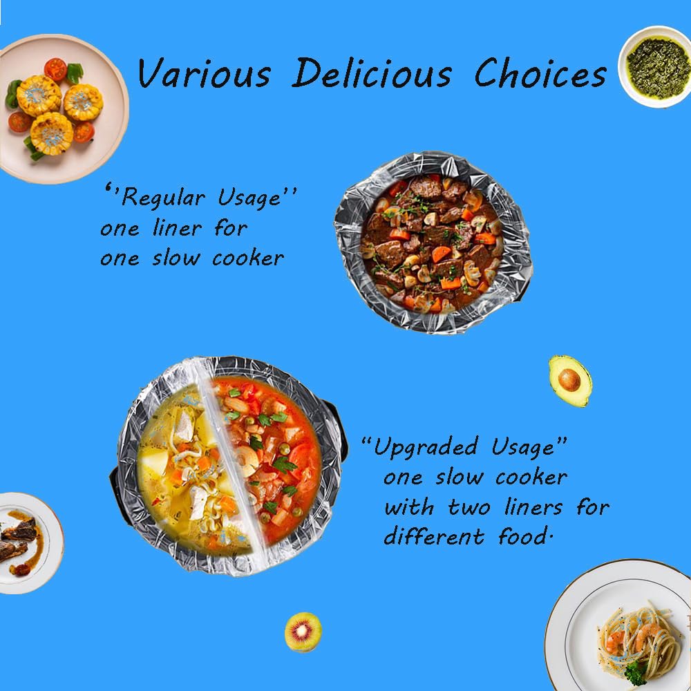 Kiginhans oval and round liners fit multiple slow cooker shapes.
