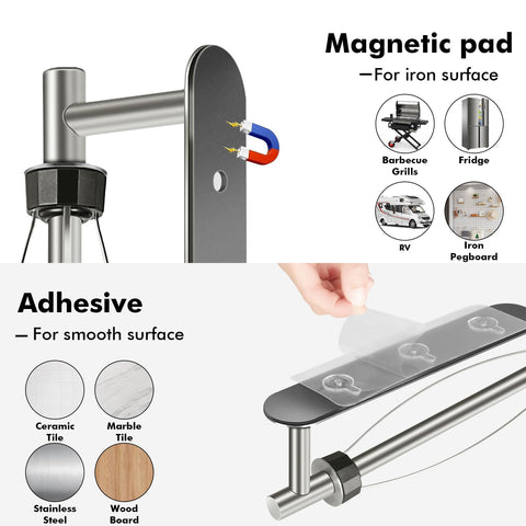KIHOGEM tool-free installation with self-adhesive option