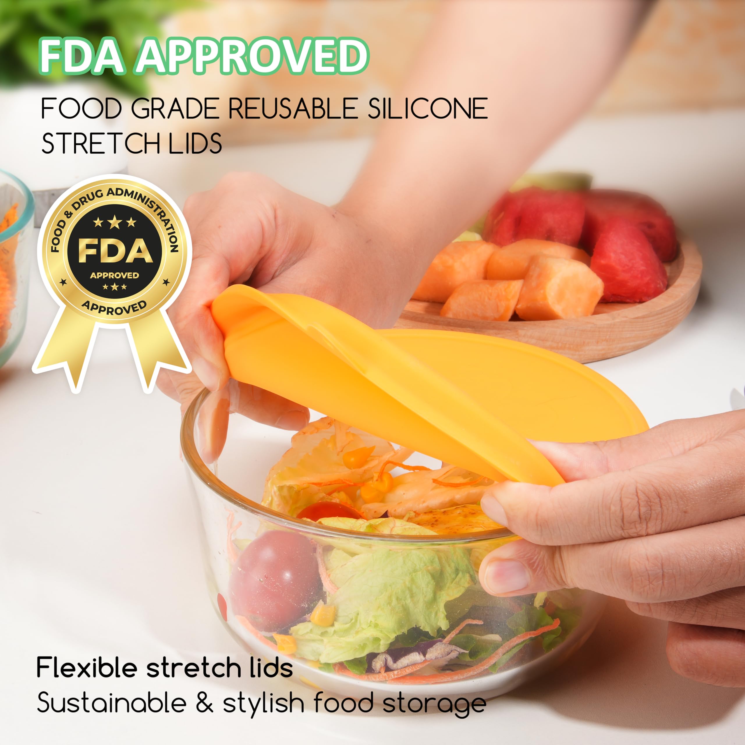Kiicii elastic-fit lid adapts to different bowls for reliable sealing.