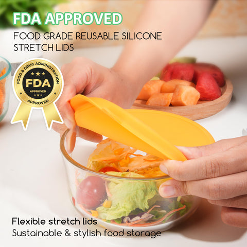 Kiicii elastic-fit lid adapts to different bowls for reliable sealing.