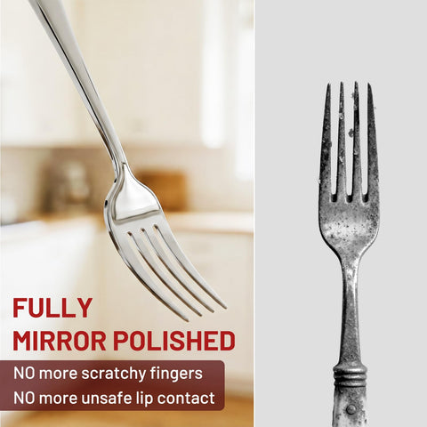 Kikcoin 40-piece service for eight includes knives, forks, spoons, teaspoons