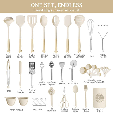 Kikcoin silicone ladle included for heat resistance up to 446°F