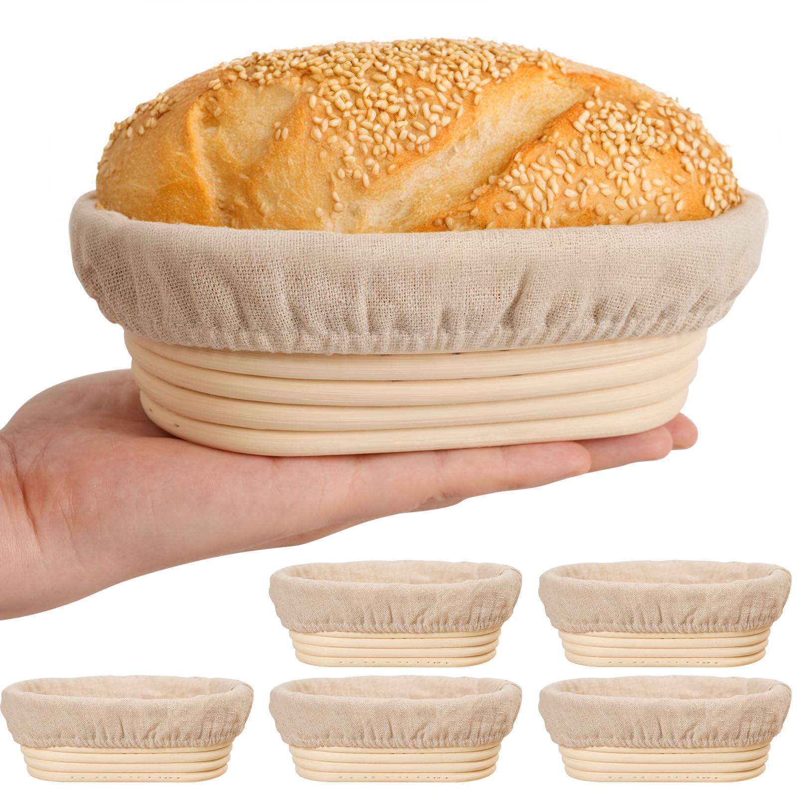 Kikcoin 6-inch oval banneton for even proofing and crisp crusts.
