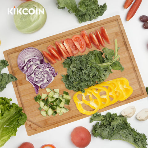 Kikcoin bamboo cutting board gift idea suitable for kitchen enthusiasts.