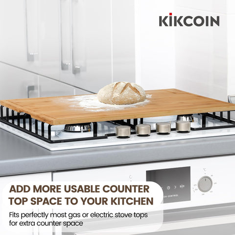 Kikcoin bamboo cutting board makes an elegant, gift-ready addition to any kitchen.