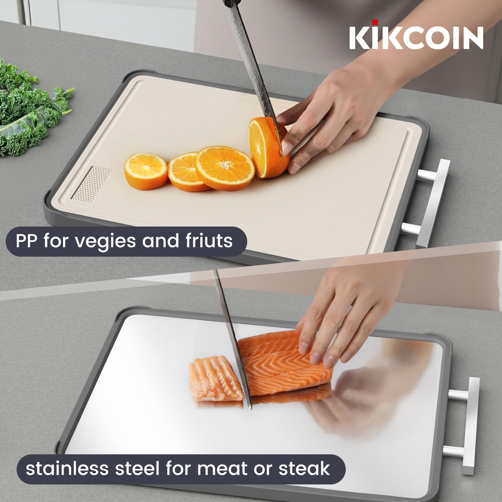 Kikcoin built-in garlic area speeds up prep tasks with aromatics.