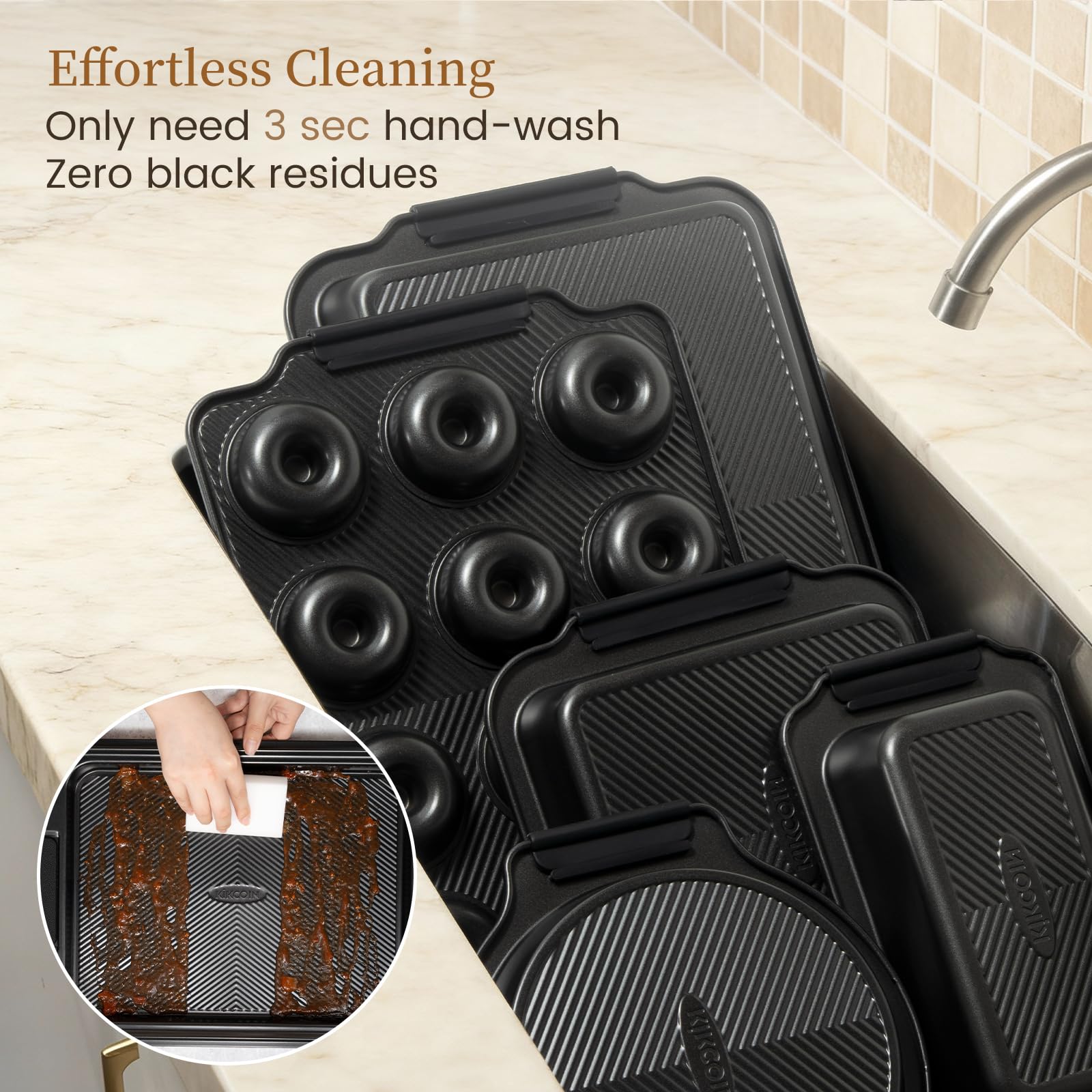 Kikcoin complete full-size pans set providing versatile baking options