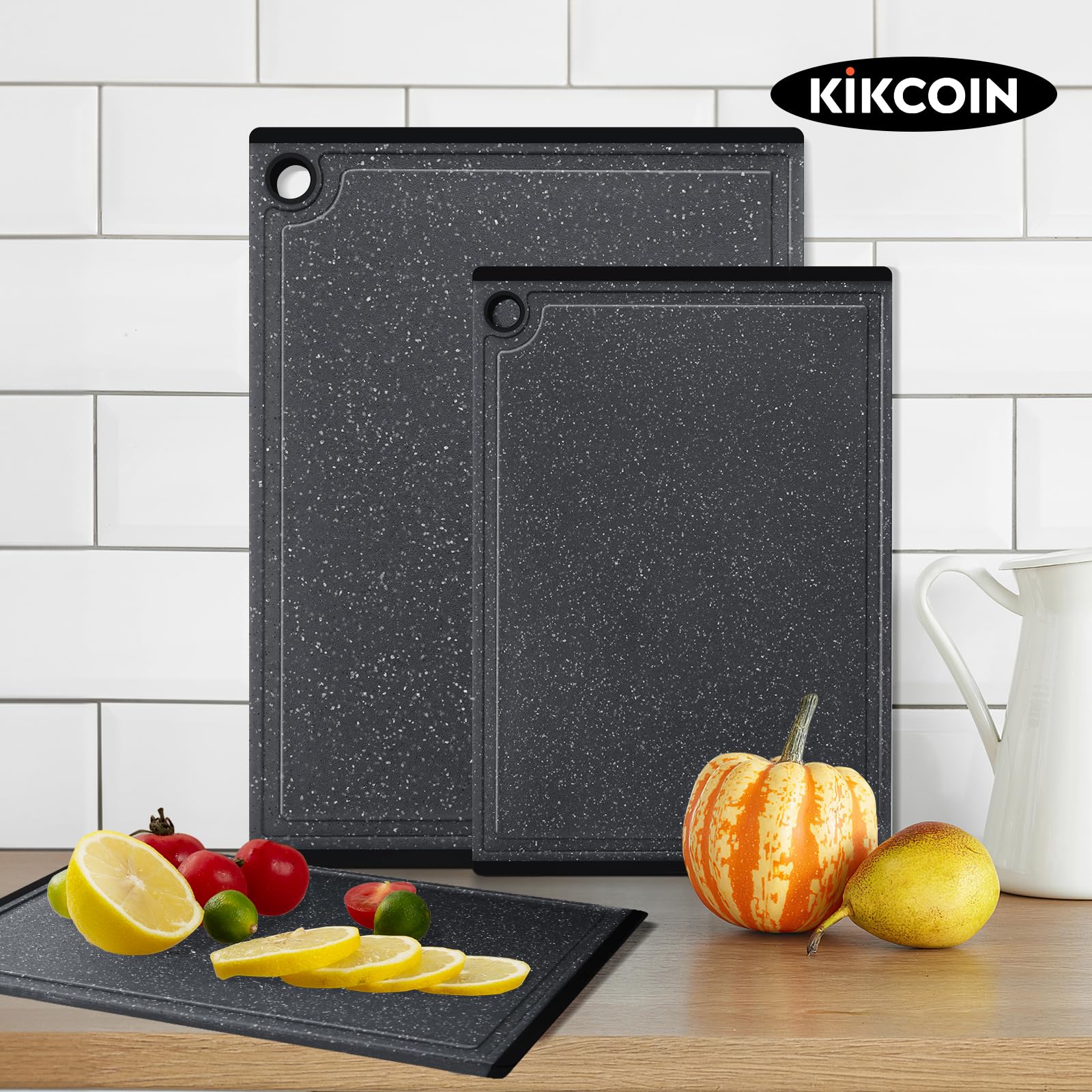 Kikcoin dishwasher-safe surface eases cleanup after meal prep.