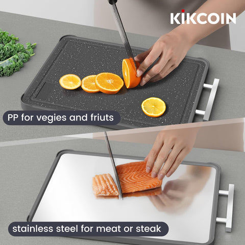 Kikcoin cutting board hanging handle helps space-saving storage