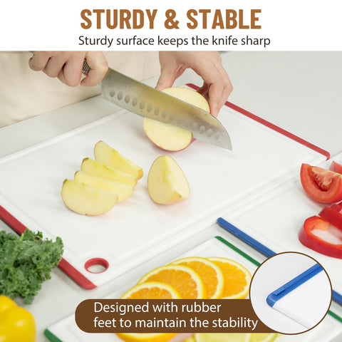 Kikcoin rubber feet prevent sliding on countertops during prep