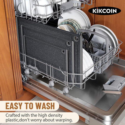 Kikcoin cutting boards knife-friendly surface: protects blades during use