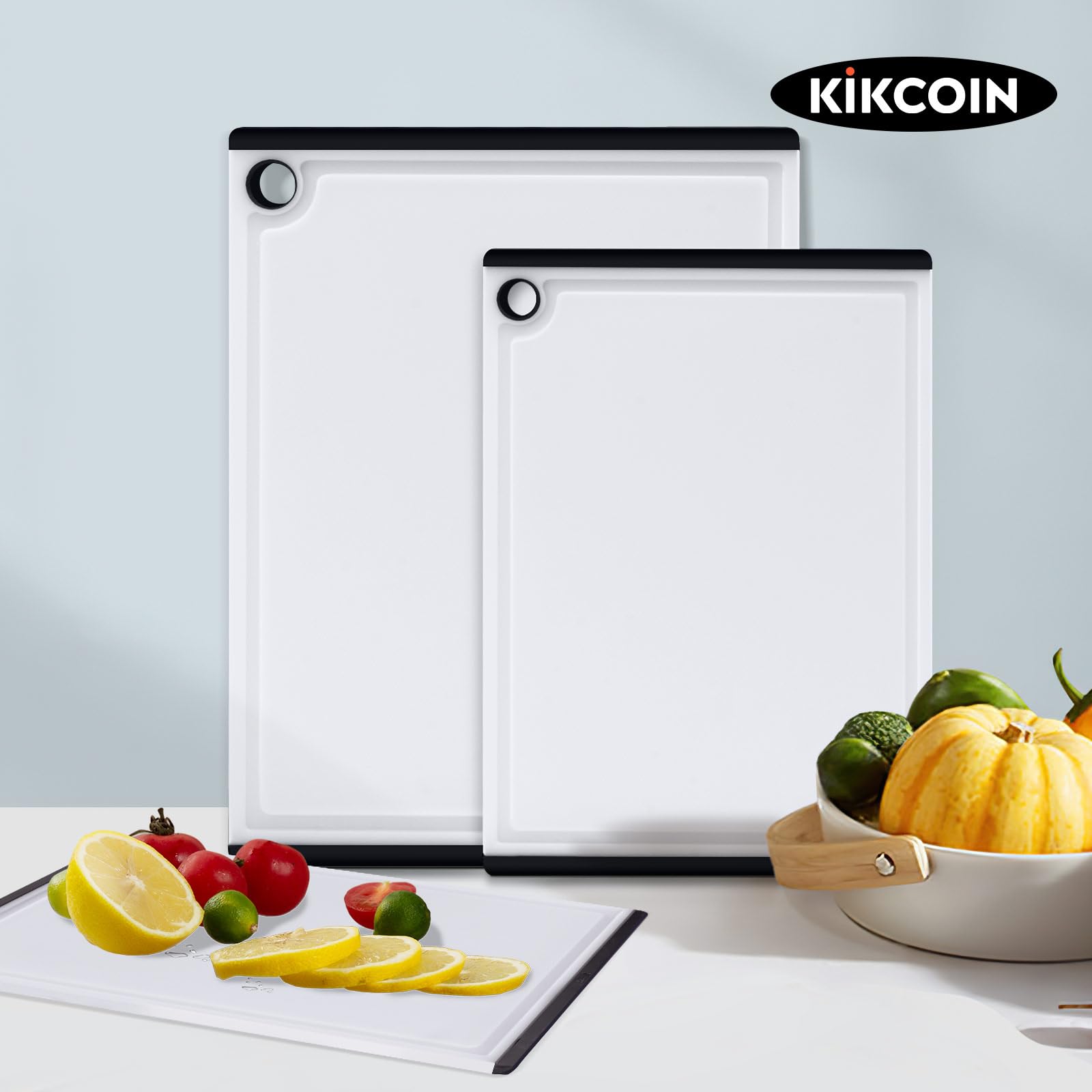 Kikcoin dishwasher-safe cutting boards simplify after-use cleaning.