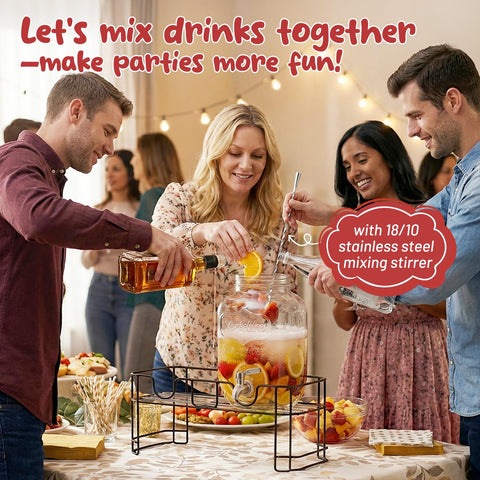 Kikcoin stand keeps the dispenser stable on countertops during parties.