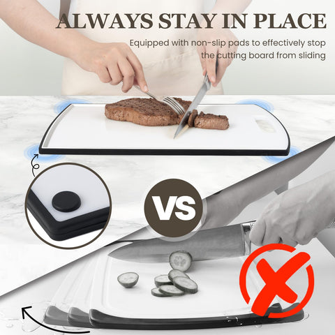 Kikcoin extra-large cutting board ideal for meat prep with secure grip