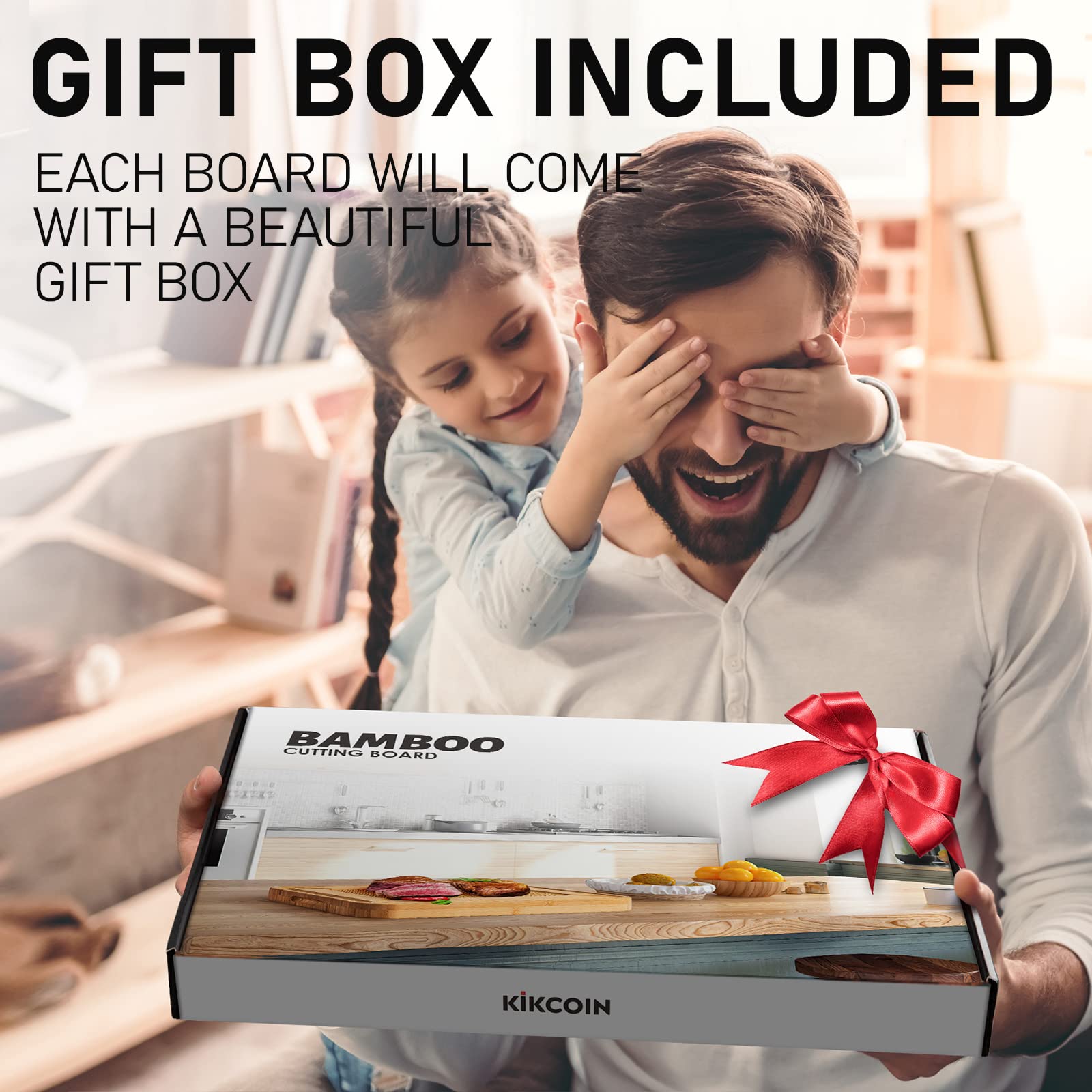 Kikcoin gift-ready carving board box makes a thoughtful gift.