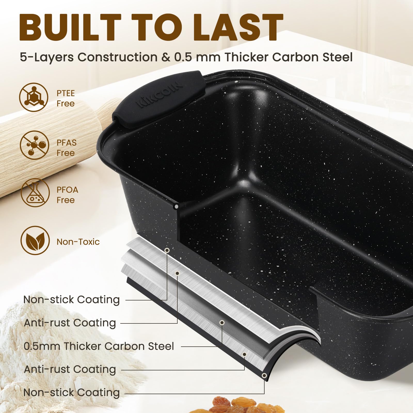 Kikcoin large cookie pan ideal for batch cookies and sheet pan dinners.