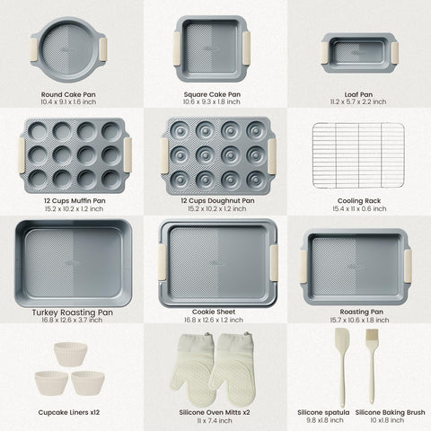 Kikcoin silicone-handled nonstick pans with comfortable grip and easy release.