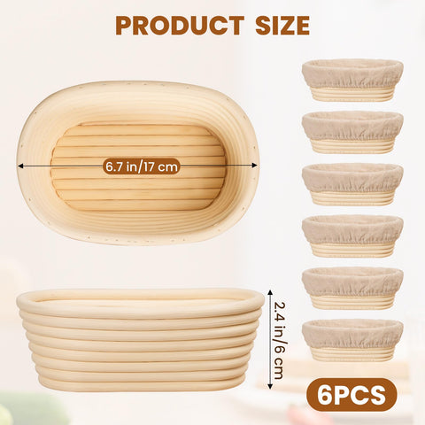 Kikcoin six-pack banneton baskets ready for family baking sessions.