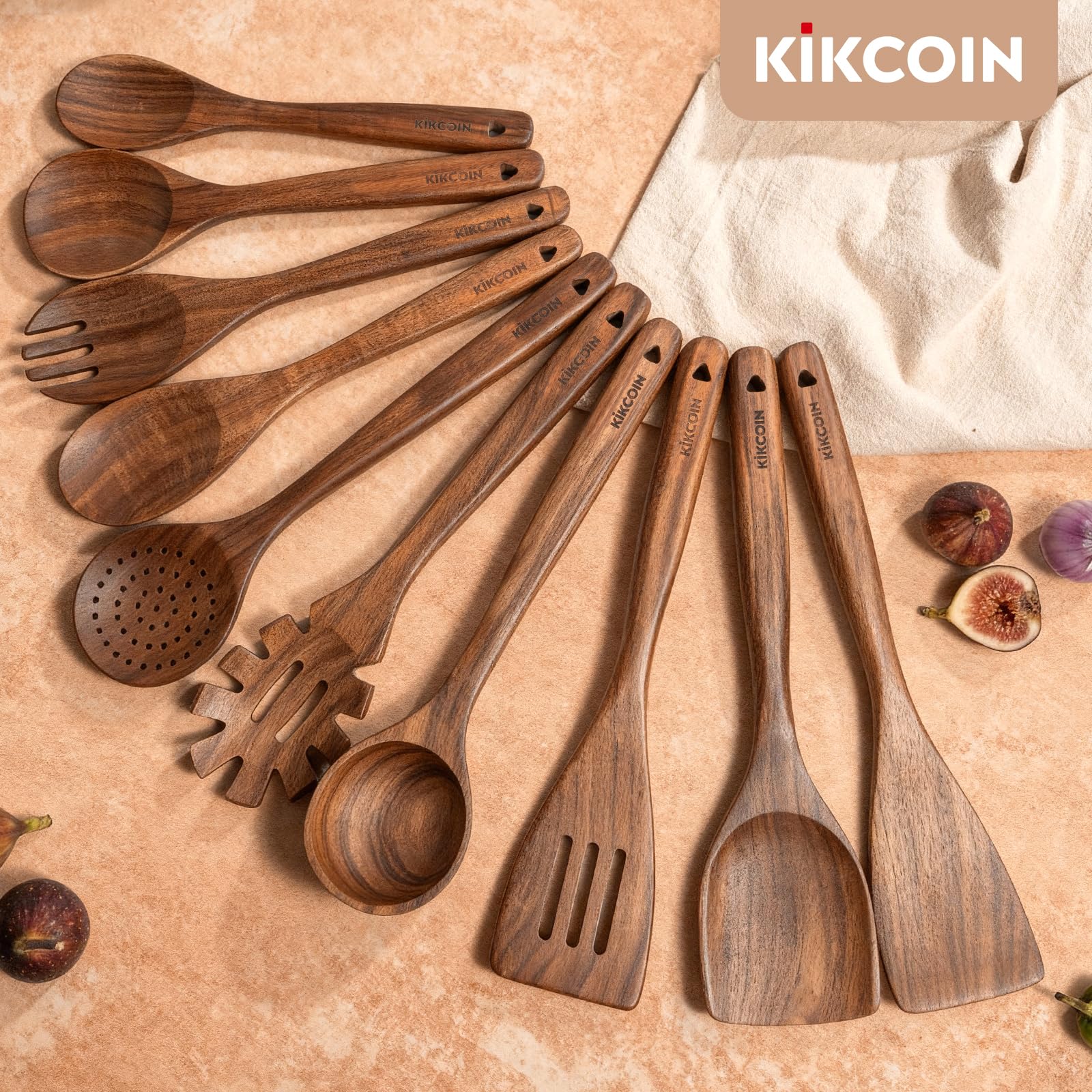 Kikcoin salad spoon for tossing and presenting salads neatly